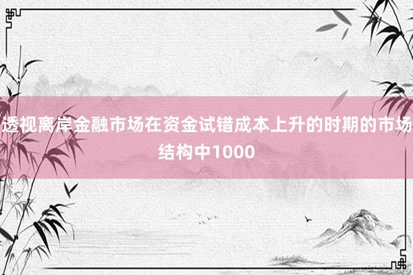 透视离岸金融市场在资金试错成本上升的时期的市场结构中1000