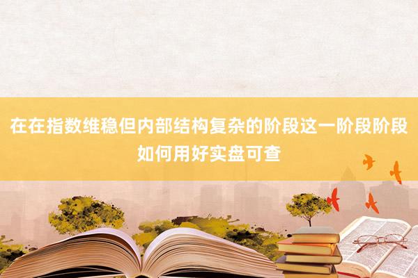 在在指数维稳但内部结构复杂的阶段这一阶段阶段如何用好实盘可查