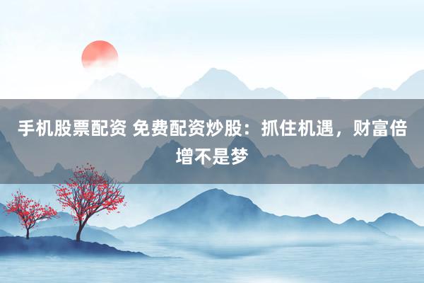 手机股票配资 免费配资炒股:抓住机遇,财富倍增不是梦
