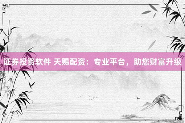 证券投资软件 天赐配资：专业平台，助您财富升级